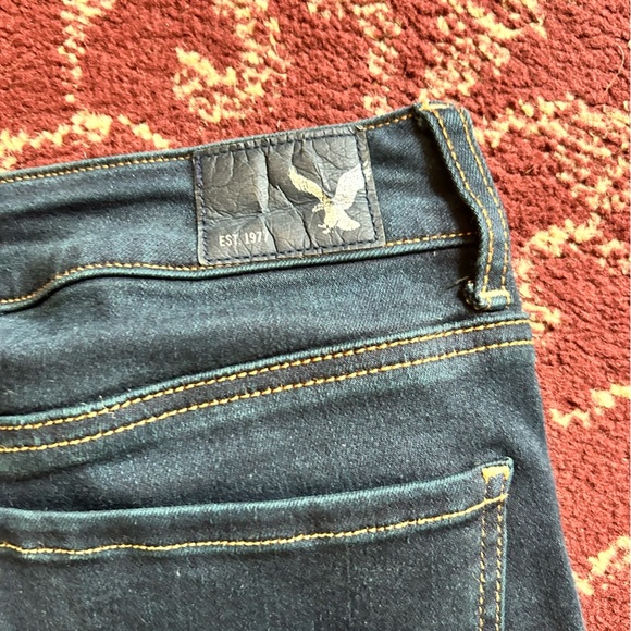 American Eagle Outfitters Dark Blue Super stretch jeggings- size 10- 31/32” - Picture 3 of 10